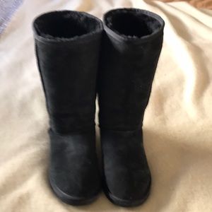 Ugg black suede 12 1/2 “ tall boots
